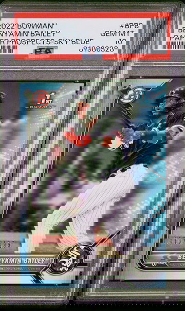 2022 Bowman Paper Prospects Sky Blue Benyamin Bailey #BP8 /499 PSA 10