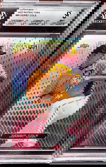 2013 Topps Finest Gerrit Cole Rookie Red Refractor BGS 9