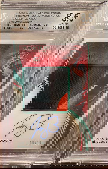 2020Immaculate Joe Burrow premium rookie patch auto premium edition /14