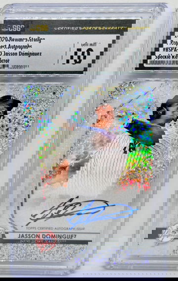2020 Bowman Sterling JASSON DOMINGUEZ Prospect Speckle Refractor Auto /99 CSG 10