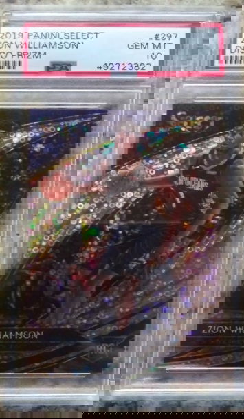 2019-20 Select Zion Williamson Courtside Disco SSP Rookie PSA 10 POP 8