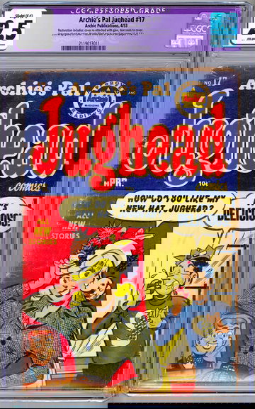 ARCHIE’S PAL JUGHEAD #17 CGC 2.5 GOLDEN AGE ARCHIE SEXY BETTY CVR RESTORED 1953