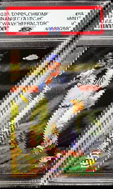 2020 Topps Chrome Fernando Tatis Gold Wave PSA 9