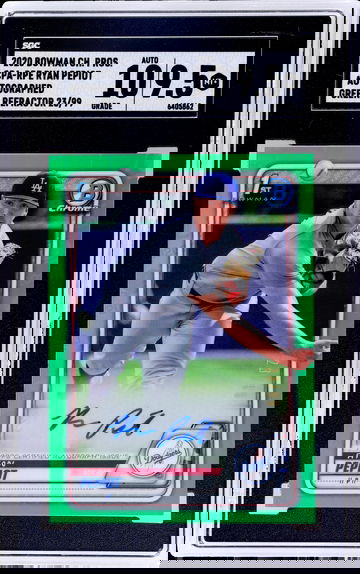 2020 Bowman Chrome Ryan Pepiot #CPA-RPE 23/99 SGC 9.5 Auto