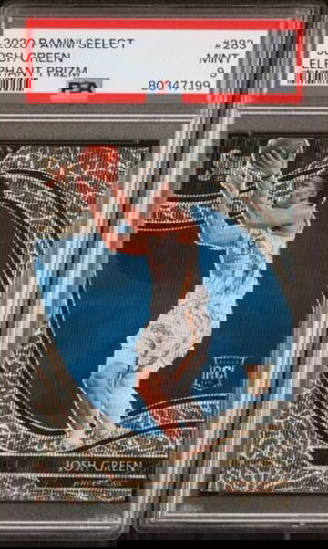 2020-21 Panini Select Josh Green Rookie Elephant Prizm Courtside SSP #283 PSA 9