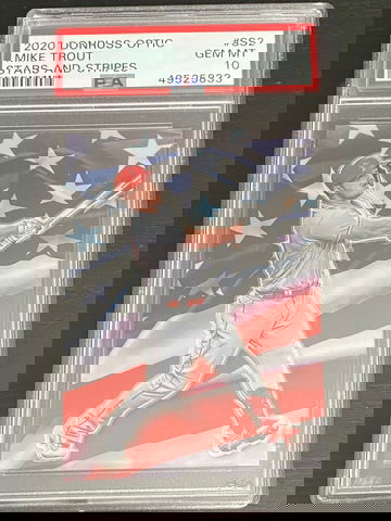 Mike Trout 2020 Optic Stars and Stripes PSA 10