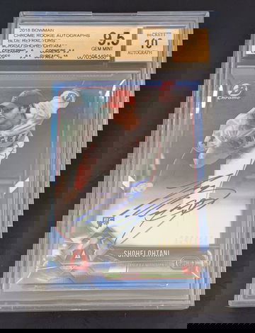 Shohei Ohtani 2018 Bowman Chrome Rookie Auto Blue /150