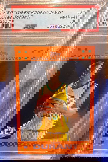 2007 Topps Kevin Durant Orange RC - PSA 8