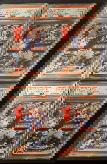 2018 Ronald Acuna Topps Update PSA 10 (x4)