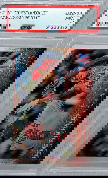 2015 TOPPS UPDATE #US213 A. PUJOLS / M. TROUT PSA 9