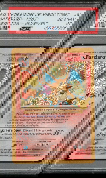 2021 Pokemon #4 Charizard Celebrations PSA 10
