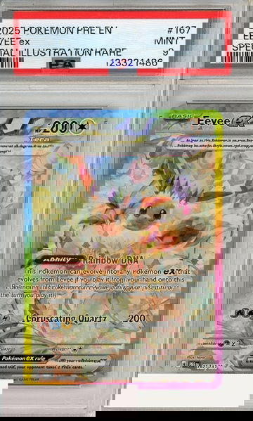 2025 POKEMON PRE EN-PRISMATIC EVOLUTIONS EEVEE EX #167 SIR PSA 9 MINT