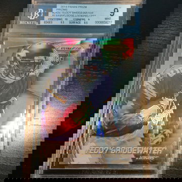 TEDDY BRIDGEWATER 2014 PRIZM SILVER ROOKIE BGS 9 PANTHERS (.5 OFF)