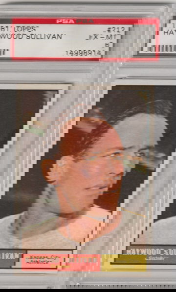 1961 Topps #212 Haywood Sullivan PSA 6 (Excellent - Mint)