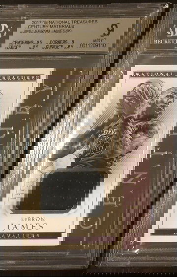 Lebron James 2017 National Treasures Patch Serial Number