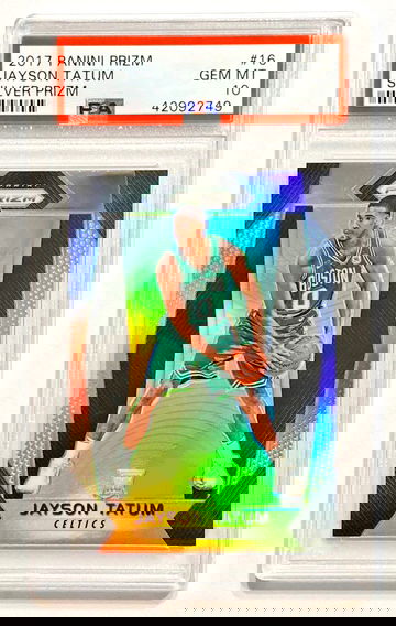 2017-18 Panini Prizm Jayson Tatum #16 Silver Prizm Rookie PSA 10