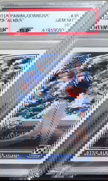 Ozzie albies 2018 Paninj Donruss RC PSA 10