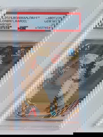 Corbin Carroll 2019 Bowman Draft chrome PSA 10