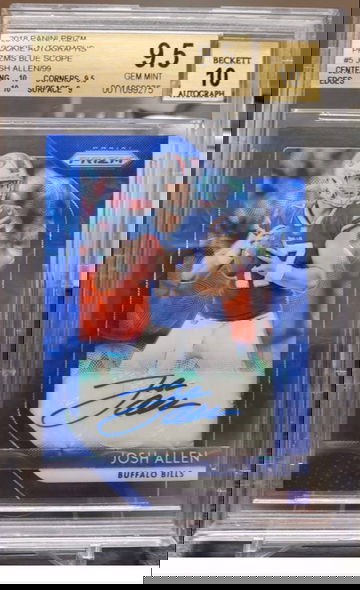 2018 Prizm Blue Scope Josh Allen RC Auto BGS 9.5/10
