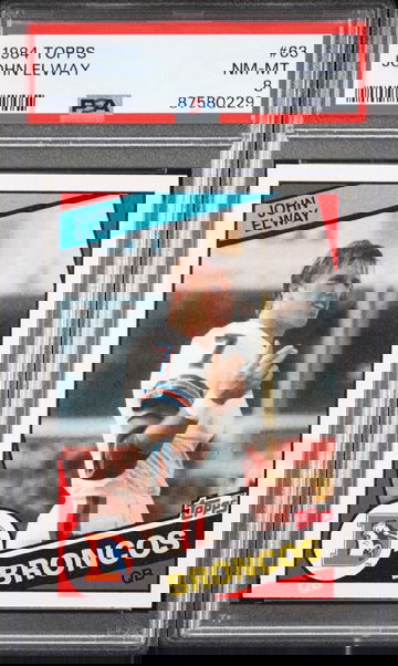 1984 Topps 63 John Elway RC PSA 8