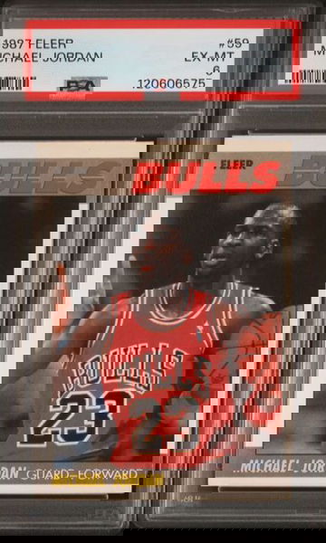 1987 FLEER #59 MICHAEL JORDAN PSA 6 Looks Sharp!!  