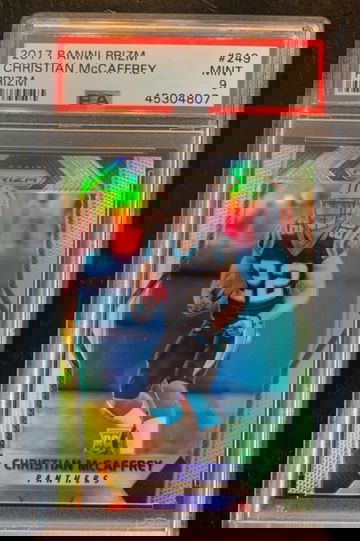 2017 Prizm Silver Christian McCaffrey PSA 9