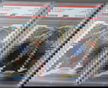 RJ Barrett RC LOT(2) 2019 Panini Prizm #250 PSA 10 