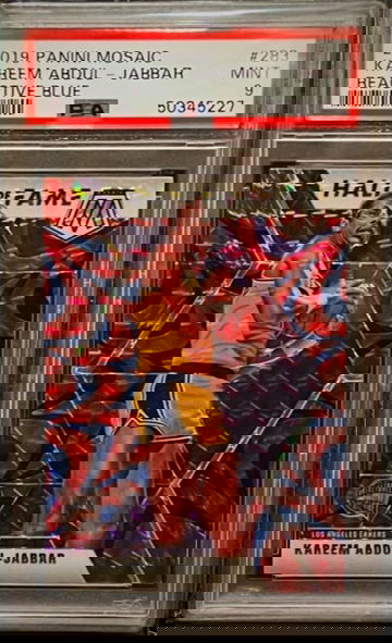 2019 Panini Mosaic Kareem Abdul-Jabbar Reactive Blue PSA 9