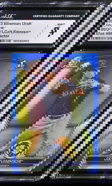 2023 BOWMAN COLT EMERSON DRAFT CHROME #BDC-42 CGC 9 BL.A3.27