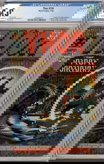 Thor #134 CGC 4.0 Marvel