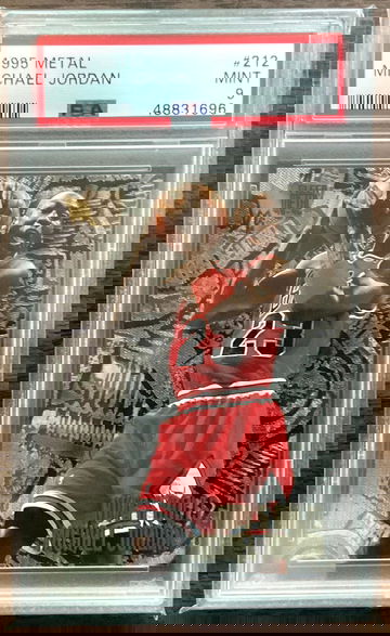 1995-96 Fleer Metal #212 - Michael Jordan Nuts and Bolts - PSA 9