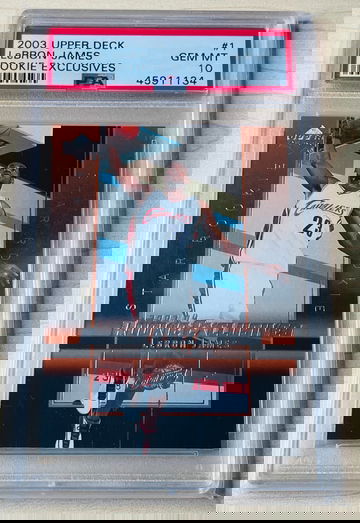 2003-04 Upper Deck Rookie Exclusives LeBron James PSA 10