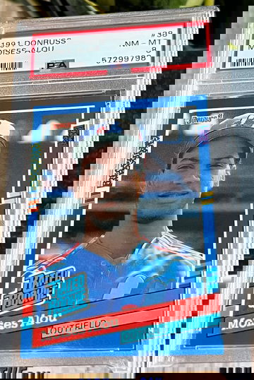 MOISES ALOU EXPOS RC 1991 DONRUSS RATED ROOKIE #38 PSA 8 NM-Mint 📈🔥