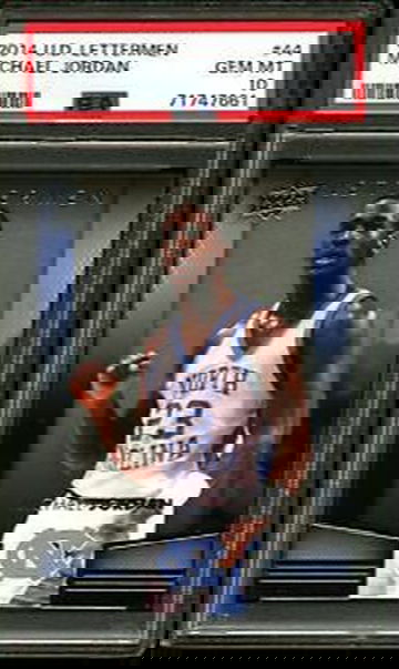 2014 Upper Deck UD Lettermen 44 Michael Jordan University of North Carolina UNC Tar Heels PSA 10 Gem Mint