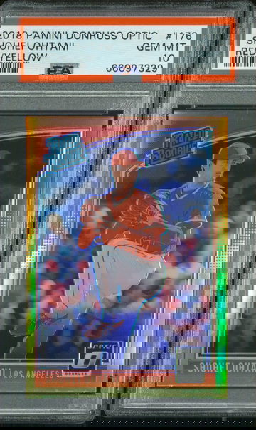 2018 Donruss Optic Shohei Ohtani Red/Yellow PSA 10