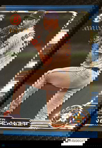 Justin Verlander 2019 Bowman #64 Blue Parallel #50/150 Houston Astros FREE S&H ⚾