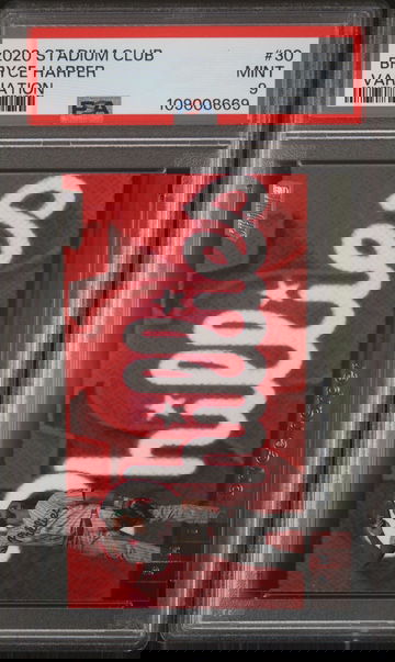 2020 Topps Stadium Club Bryce Harper #30 Image Variation SP SSP PSA 9 Card