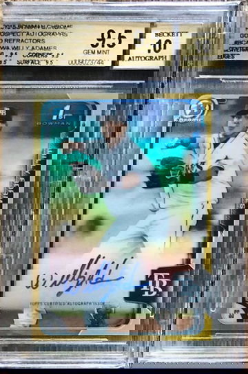 2015 Bowman Chrome Willy Adames Gold Refractor Auto #/50 BGS 9.5/10 True Gem