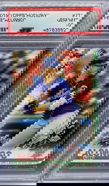 2019 Topps Holiday Pete Alonso #71 PSA 10