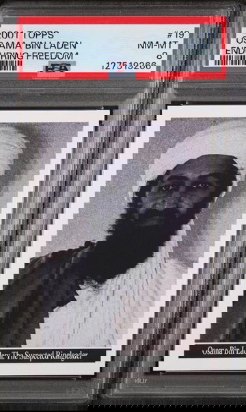 2001 Enduring Freedom Osama Bin Laden #19 PSA 8