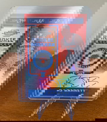 2019 Contenders Optic RJ Barrett Red Prizm Auto RC /149