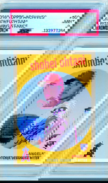 2018 Topps Archives #50 Shohei Ohtani Pitching Stance PSA 9 MINT!