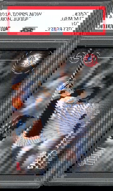 AARON JUDGE PSA 10 RC 2016 TOPPS NOW #353 CALL UP DEBUT