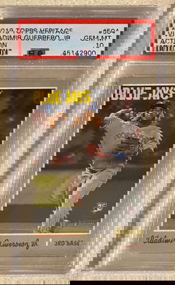 2019 Topps Heritage Action Vladimir Guerrero PSA 10