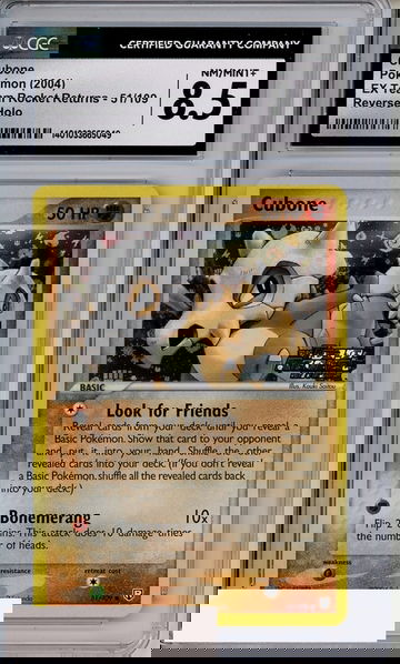 2004 POKEMON EX TEAM ROCKET RETURNS CUBONE #51 REV HOLO CGC 8.5