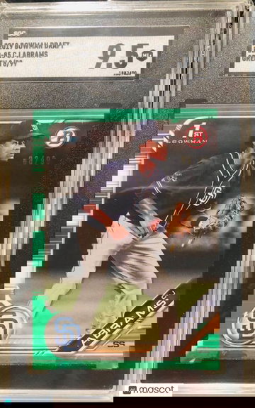 CJ ABRAMS 2019 Bowman Draft #BD-85 GREEN Parallel SP #08/99 SGC 9.5 Nationals