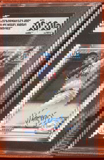 2020 Topps Bowman Chrome 1st Miguel Vargas CPA-MV Auto SGC 10/10