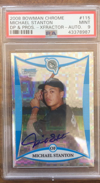 Mike Stanton xfractor PSA 9