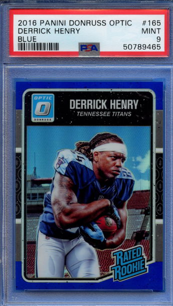 2016 Donruss Optic Blue Prizm Derrick Henry /149 RC PSA 9 MINT