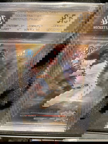 2017 Bowman Chrome Draft Heliot Ramos Gold Refractor /50 BGS 9.5